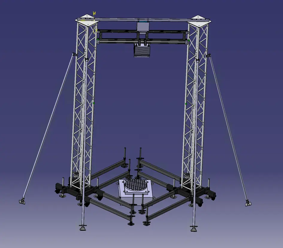 Illustration of the drop tower as it will look in the project